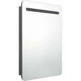  LED kupaonski ormarić s ogledalom sjajni sivi 60 x 11 x 80 cm | shoptok.hr