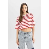 Defacto Cool Fitted Striped Short Sleeve T-Shirt Cene