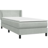 Box Spring krevet s madracem svijetlo sivi 80x210 cm baršun | shoptok.hr