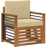  Set vanjskih sofa s jastukom Prirodna 71 x 63 x 73 cm - Prirodno i bež prikladno za stan | shoptok.hr