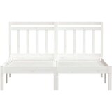  Posteljni okvir bel iz trdnega lesa 135x190 cm 4FT6, (20905242) | Shoptok.si