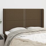  Uzglavlje s ušima tamnosmeđe 147x16x118/128 cm od tkanine | shoptok.hr