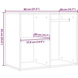 vidaXL Ormarić Artisan hrast 80x40x65 cm Konstruirano drvo | shoptok.hr