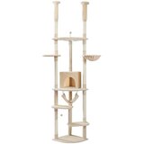 PAWZ Road Mačji drevesni stolp od tal do stropa, nastavljiva višina, trdna zasnova, AMT0119BG-HW, (5000161400) Cene