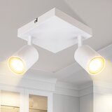 Nettlife Stropna svetilka za dnevno sobo, 2 žarnici, črna, GU10, nastavljiva, za spalnico in kuhinjo, (22116872) | Shoptok.si