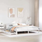 vidaXL okvir kreveta s ladicama bez madraca bijeli 200x200 cm | shoptok.hr