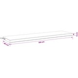  Jastučić za klupu SOEST 100% poliester Crna 150 x 40 x 5 cm | shoptok.hr