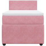 Box spring krevet s madracem ružičasti 80 x 200 cm baršunasti | shoptok.hr
