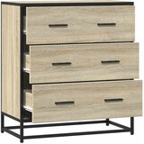  Komoda boja hrasta 68x35x76 cm konstruirano drvo i metal | shoptok.hr