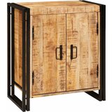 vidaXL Nočna omarica Rjava 38 x 33 x 58 cm Trd, grob mango les Cene