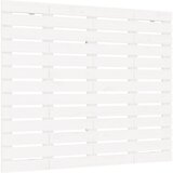 Maison Chic stensko posteljno vzglavje - vzglavna omarica - nočna omarica belo 106x3x91,5 cm trdna borovina, (21706661) | Shoptok.si
