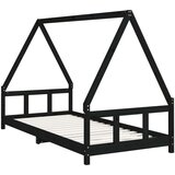  Otroški posteljni okvir bel 90x200 cm trdna borovina, (20787711) | Shoptok.si