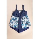 Fenzy Plus Size Enodelne Kopalke S Potiskom, Modre | Shoptok.si