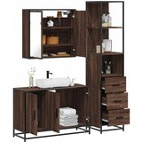 vidaXL 3-dijelni set kupaonskog namještaja boja smeđeg hrasta drveni | shoptok.hr