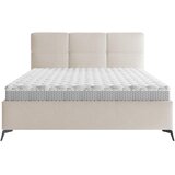 CARRYHOME OBLAZINJENA POSTELJA 180 cm x 200 cm , tekstil bež | Shoptok.si