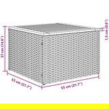  Set od 8 dijelova vrtnog namještaja s jastučićima crni poli ratan acacia | shoptok.hr