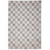 Flair Rugs Modra pralna preproga iz mešanice bombaža 155x230 cm Muted Checkerboard – Cene