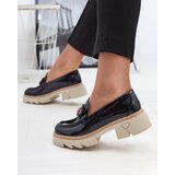 Resti Lacquered black moccasins with colored stones Sarix - Footwear | ePonuda.com