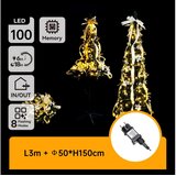 Aigostar LED spoljašnje božićno drvo 100xLED/230V 1,5m IP44 bela/zla topla bela | Eponuda.com