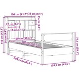 vidaXL Knjižna postelja brez vzmetnice vošč. rjava 100x200 cm borovina | Shoptok.si
