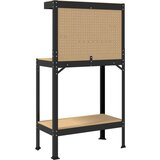  Radne klupe s policom Crna 81 x 41 x 145 cm Konstruirano drvo | shoptok.hr