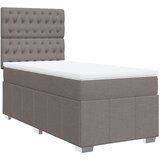 vidaXL Krevet s oprugama i madracem smeđesivi 100 x 200 cm od tkanine | shoptok.hr