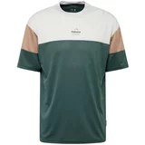 Maloja Tehnička sportska majica 'Obereggen' bež / kraljevski zelena / bijela