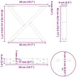  Noge za klub stolić 2 kom. antracit 50 x (42-43,3) cm čelik | shoptok.hr