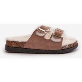 Boto Women's Slippers Slides With Buckles And Fur Beige Ezilena | ePonuda.com