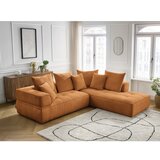Bobochic Paris Gorčično rumena kotna sedežna garnitura iz šenilje (desni kot/v obliki črke L) Whesley – | Shoptok.si