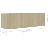  8-dijelni set TV ormarića boja hrasta sonome konstruirano drvo | shoptok.hr
