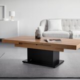Mömax klubska miza 2 v 1, črna, hrast, nastavljiva | Shoptok.si