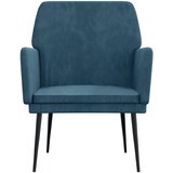  Fotelja Plava 62 x 79 x 79 cm baršunasta | Eponuda.com