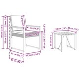  Set vanjskog namještaja s jastukom 3 pcs Crna poliratan | shoptok.hr