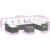  9-dijelni set vrtnih sofa s jastucima bež od poliratana | shoptok.hr