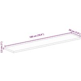 vidaXL Mizna plošča 180x20x2,5 cm pravokotna trden mangov les | Shoptok.si