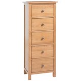 vidaXL Visok predalnik 45x32x110 cm trdna hrastovina Cene