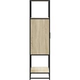 vidaXL Visoka ploča sonoma hrast 68x35x139cm konstruirano drvo i metal | shoptok.hr