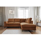 Miuform Narančasta/smeđa sklopiva kutna garnitura od samta (s desnim kutom) Lofty Lilly – | shoptok.hr