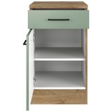 Flex-Well Kuhinjska Spodnja Omarica Cara, Zelena, Hrast | Shoptok.si