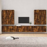 vidaXL Komplet TV omaric 7-delni dimljen hrast konstruiran les | Shoptok.si