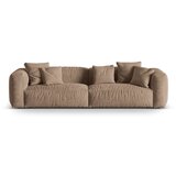 Micadoni Svetlo rjava sedežna garnitura iz tkanine bouclé 320 cm Martina – Home Cene