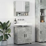  Set namještaja za kupaonicu Zidne s vratima 2 pcs Betonski sivi | shoptok.hr