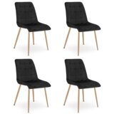  SPLIT stolica - crni baršun / noge od hrasta x 4 | shoptok.hr