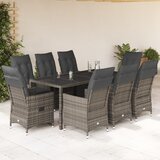 vidaXL 9-dijelni vrtni blagovaonski set sivi od poliratana | shoptok.hr