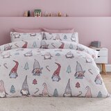 Catherine Lansfield Svetlo rožnata posteljnina za zakonsko posteljo iz mikropliša 200x200 cm Festive Gnomes – | Shoptok.si