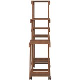  Stalak za cvijeće s kotačima 110x25x101 cm od masivne jelovine | shoptok.hr