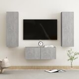 The Living Store Komplet TV omaric 3-delni betonsko siva iverna plošča - TV Omarica, (21429795) | Shoptok.si
