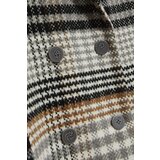 Marisse Double-Breasted Check Coat | shoptok.hr