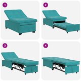  Krevet na razvlačenje Tirkizna 194 x 67 x 82 cm Baršun | shoptok.hr